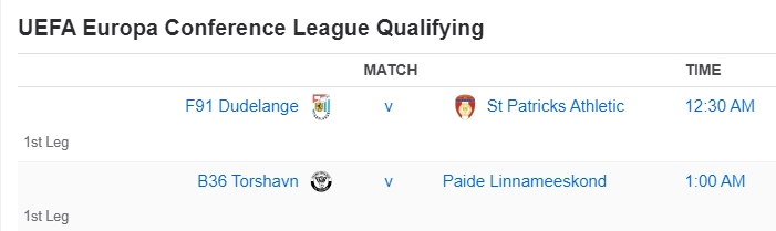 UEFA Europa Conference League Qualifying