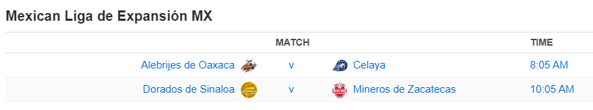 Mexican Liga de Expansión MX
