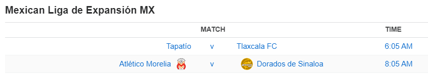 Mexican Liga de Expansión MX