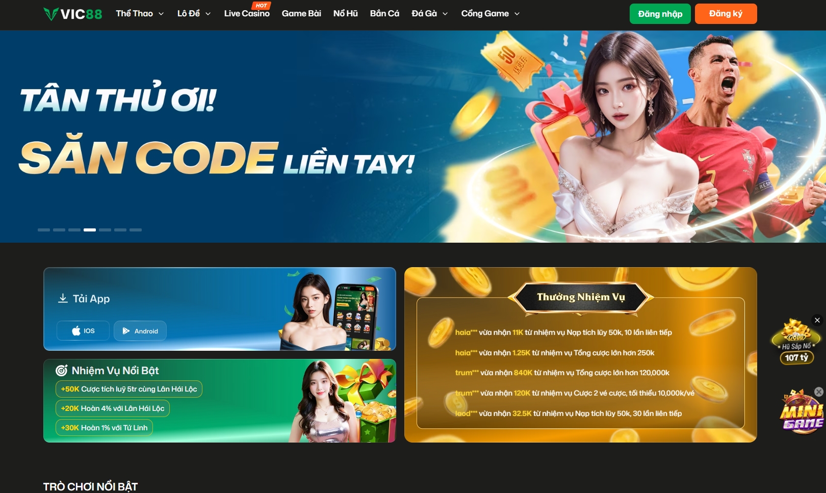 Vic88 – Nhà cái uy tín đang được đánh giá cao trên sàn giải trí 2025