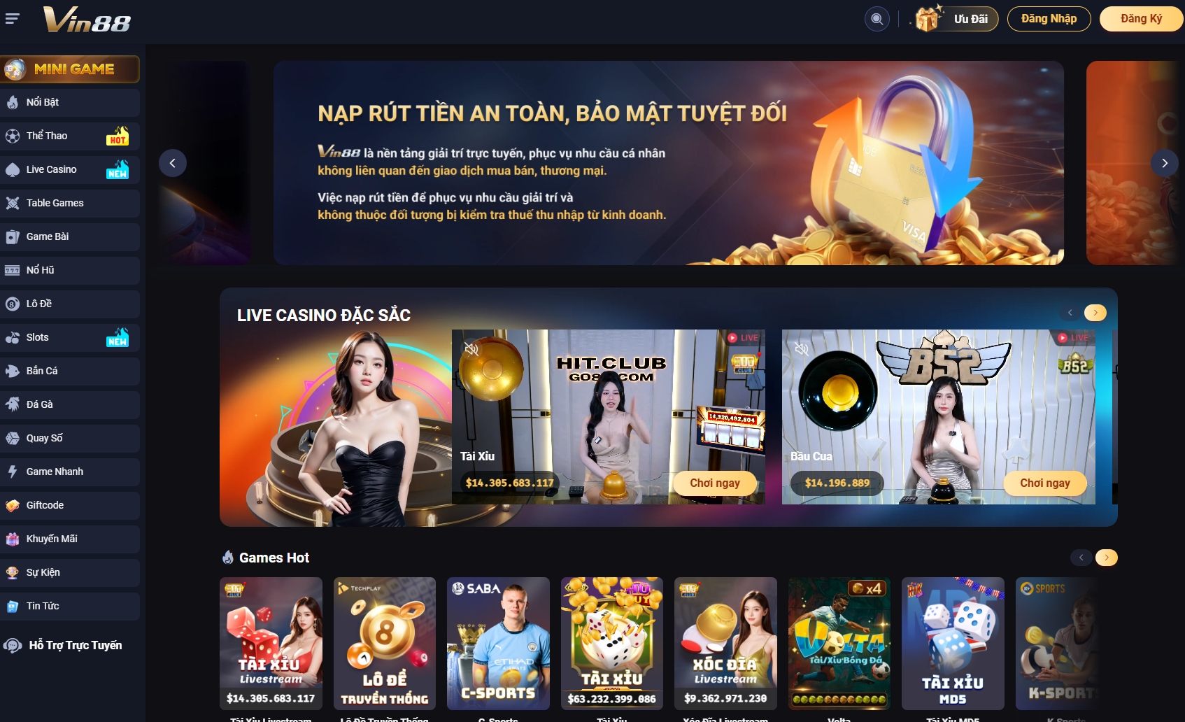 Vin88 – Nhà cái quy tụ số lượng game thủ chuyên nghiệp nhiều nhất hiện nay